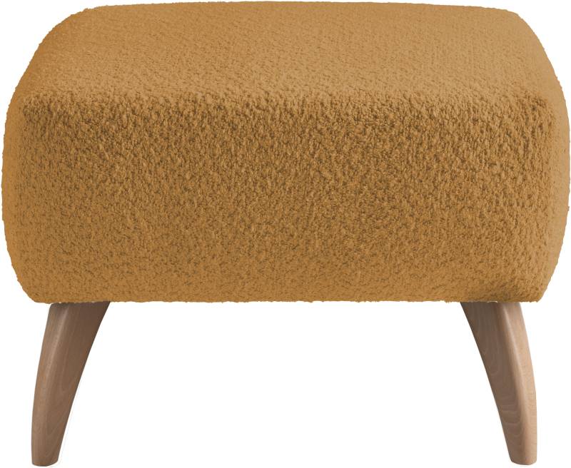 INOSIGN Polsterhocker »Colori«, Holzfussfarbe wählbar, verschiedene Stoffe, hochwertige Stoffqualität von INOSIGN