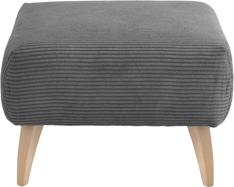 INOSIGN Polsterhocker »Colori«, Holzfussfarbe wählbar, verschiedene Stoffe, hochwertige Stoffqualität von INOSIGN
