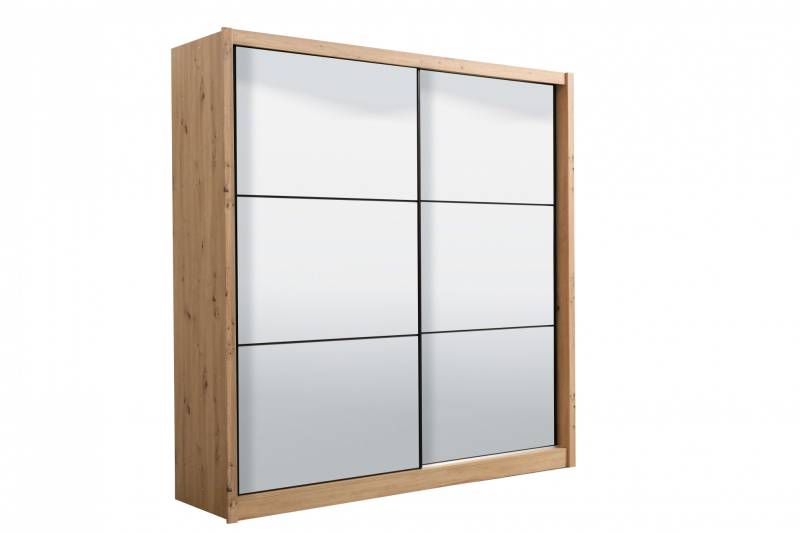 INOSIGN Schwebetürenschrank »Navara Kleiderschrank mit Spiegel Wäscheschrank«, mit kompletter Spiegelfront, FSC®-zertifiziert, 213,5x215,5x61cm von INOSIGN
