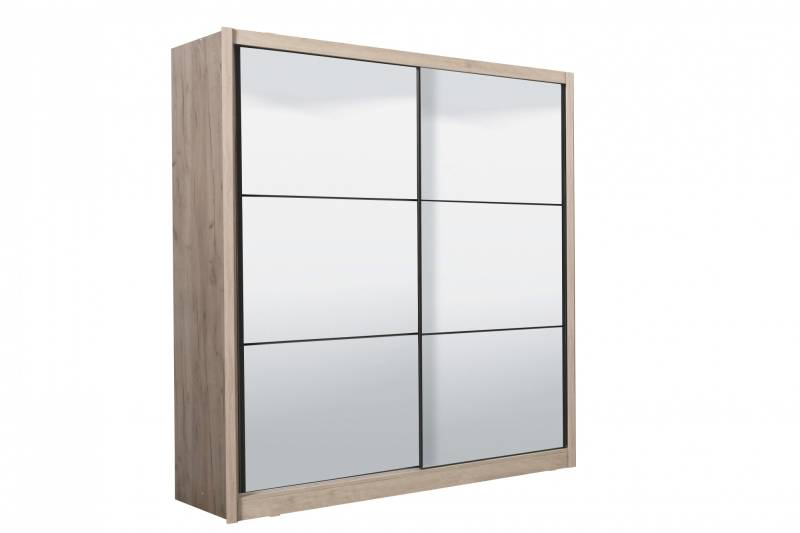 INOSIGN Schwebetürenschrank »Navara Kleiderschrank mit Spiegel Wäscheschrank«, mit kompletter Spiegelfront, FSC®-zertifiziert, 213,5x215,5x61cm von INOSIGN