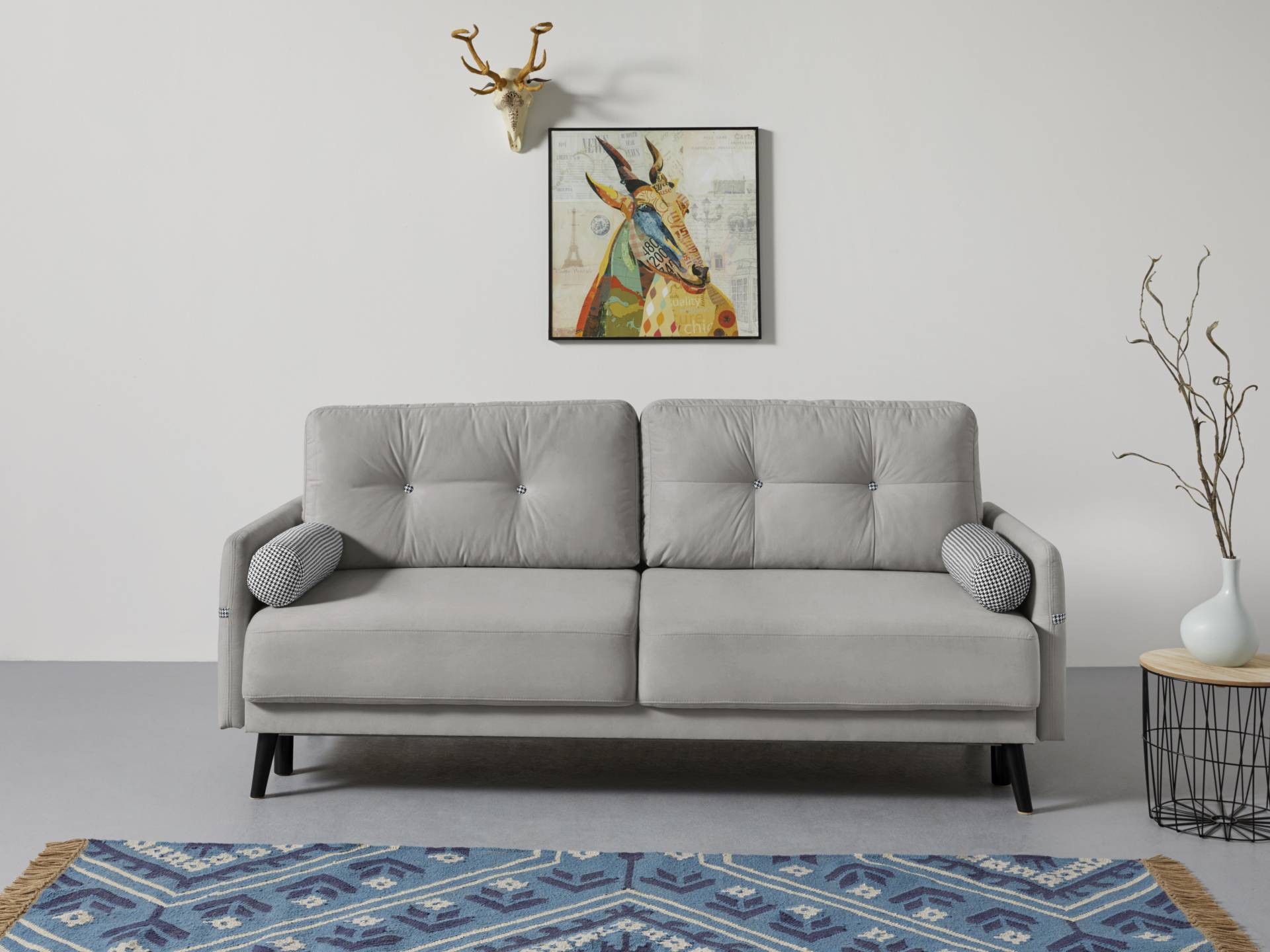 INOSIGN Schlafsofa »Emily«, incl. Bettfunktion und Bettkasten, Seitentache im Armteil, Federkern von INOSIGN