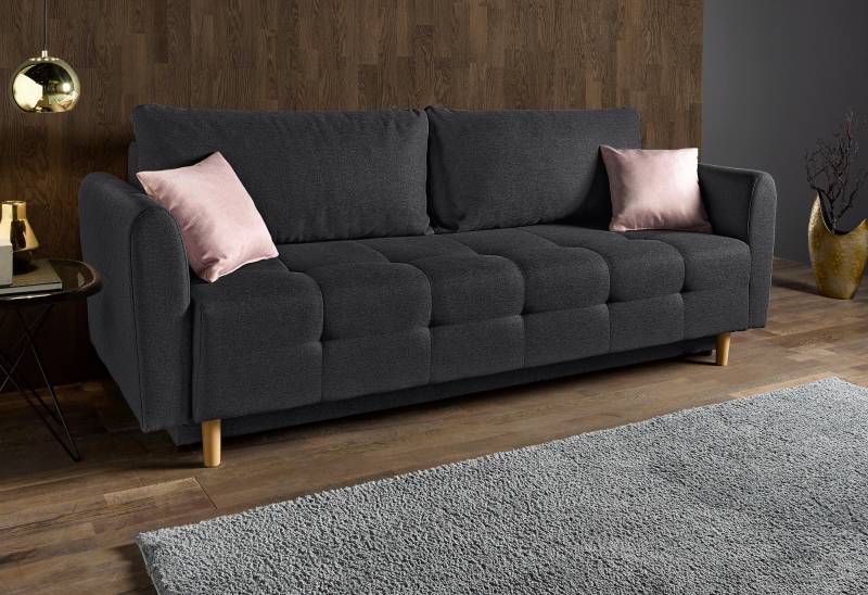 INOSIGN Schlafsofa Nordic, inklusive Bettkasten und Zierkissen von INOSIGN