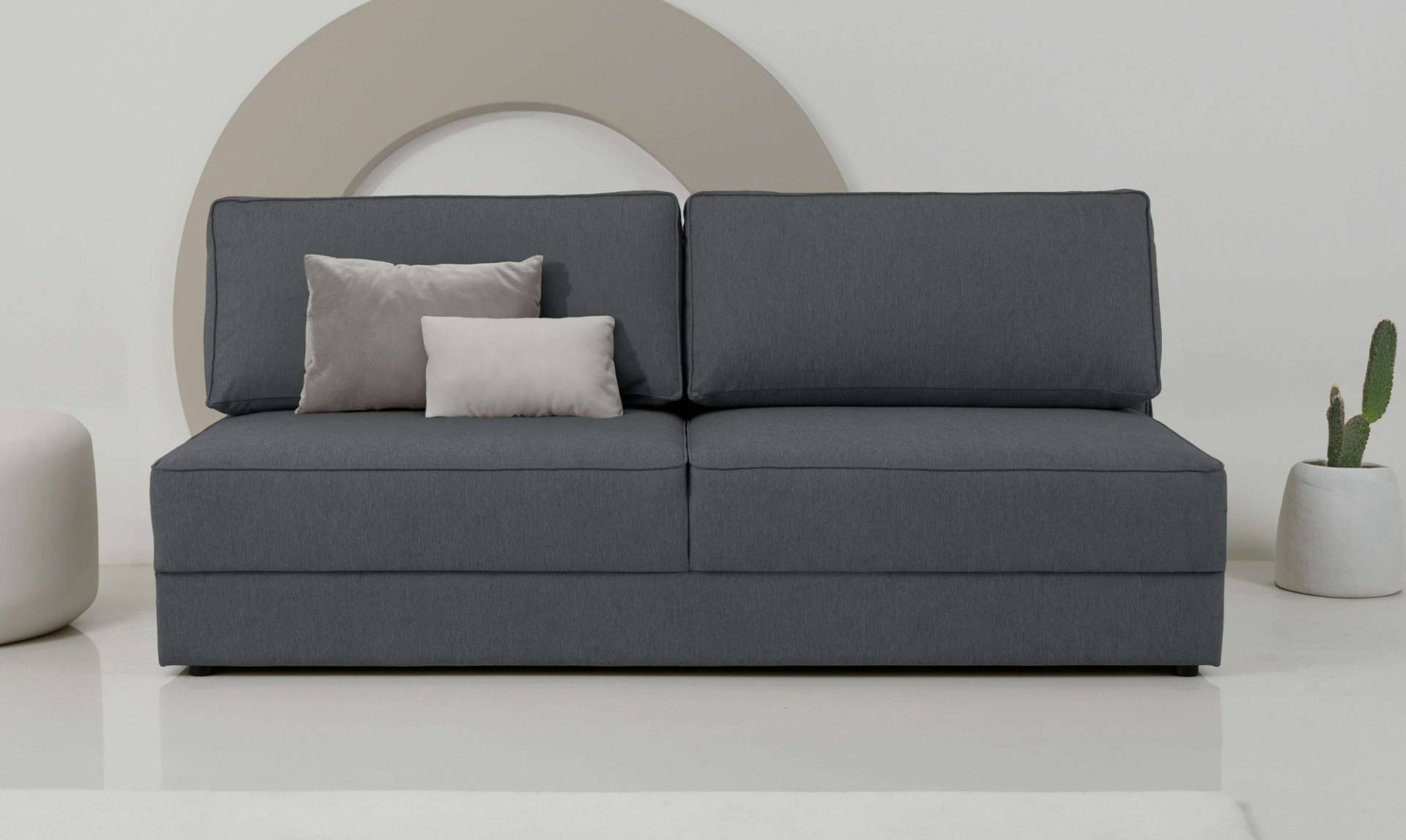 INOSIGN Schlafsofa »Simonton 3-Sitzer, Breite 202 cm«, Liegefläche 202x146 cm, inkl. Bettkasten, weicher Struktur-Stoff von INOSIGN