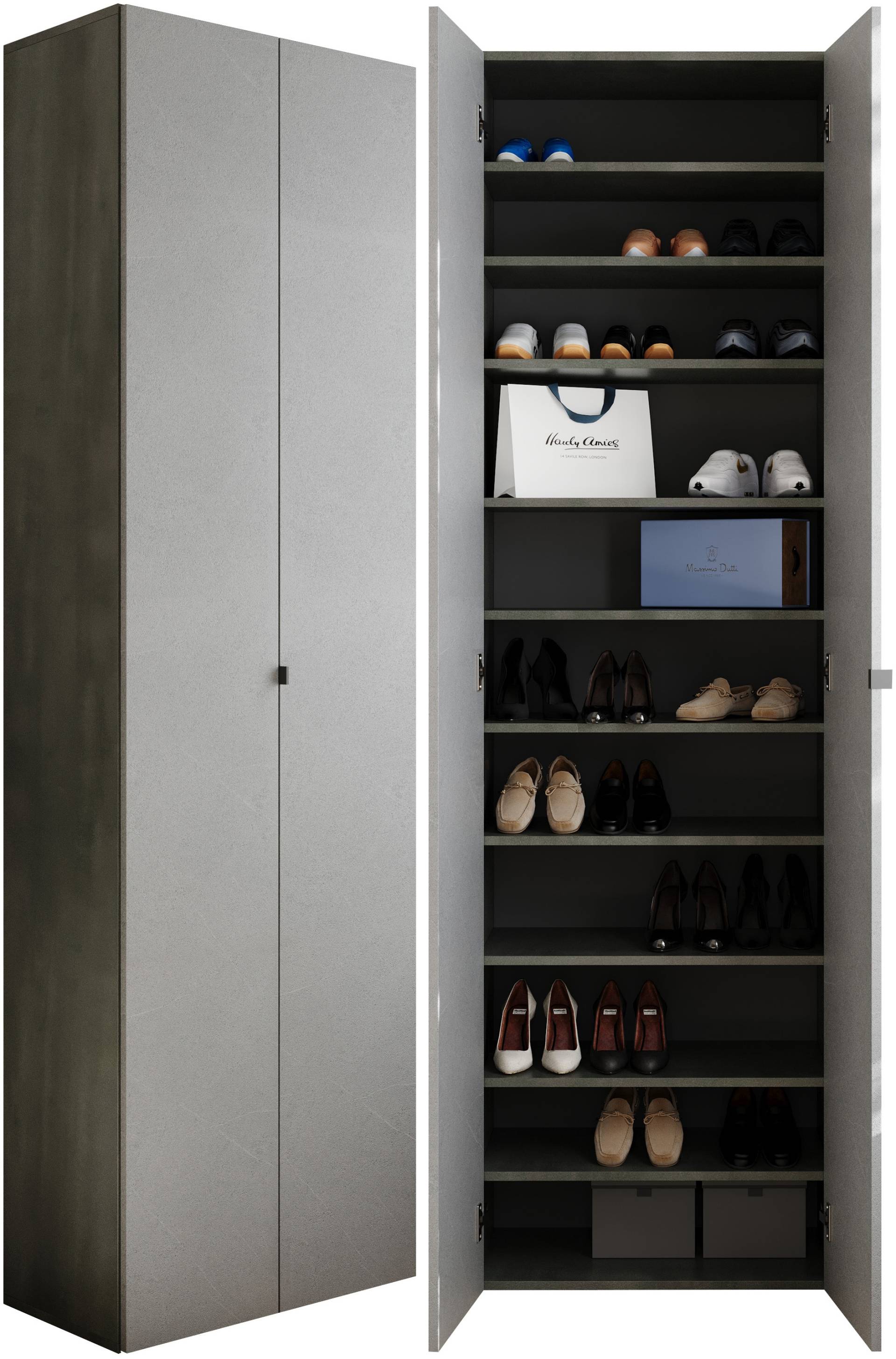 INOSIGN Schuhschrank »Pratiko Breite 63 cm, Höhe 212 cm, Schuhregal mit 11 Ebenen,«, Schuhkommode, 2 Türen, Platz für bis zu 27 Paar Schuhe von INOSIGN