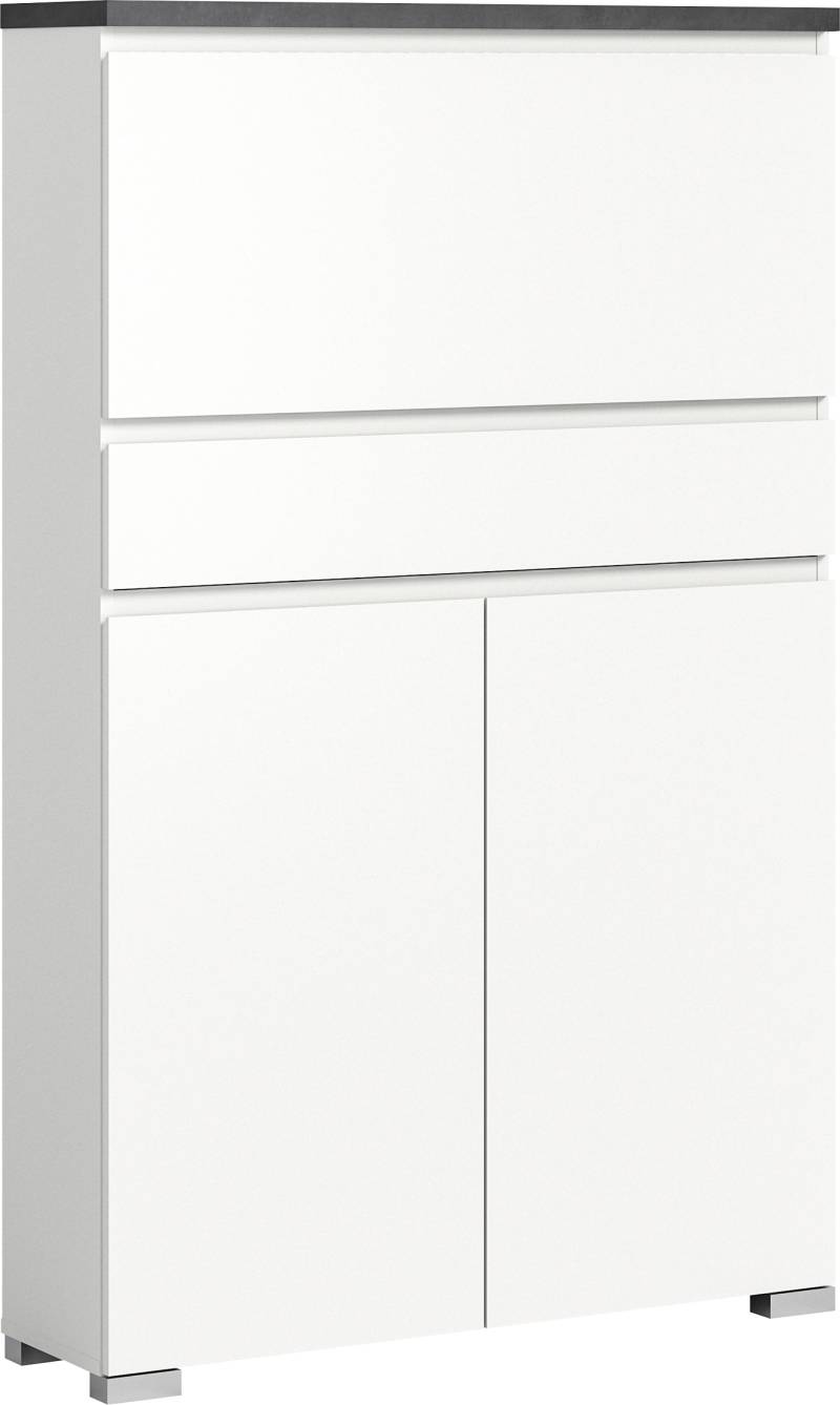 INOSIGN Schuhschrank »Skoskap, Tiefe 27cm, 2 Türen, 1 Klappe mit Schuhwalze, 1 Schubkasten«, Platz für ca. 16 Schuhpaare, Schuhkipper, Schuhkommode, Schuhregal von INOSIGN
