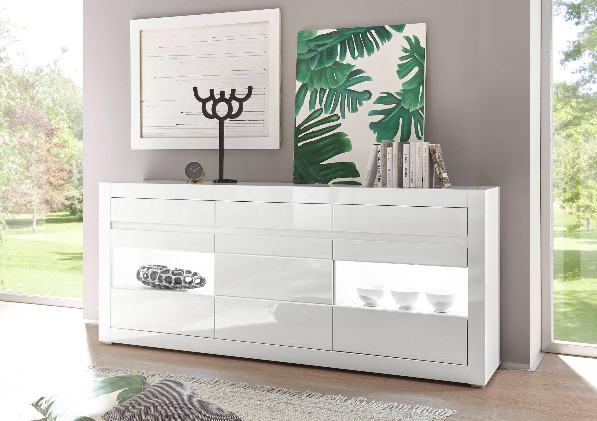 INOSIGN Sideboard »Carat«, Breite 217 cm, wird mit zwei Leisten angeliefert, 1 x grau, 1 x weiss INOSIGN Sideboard »Carat«, Breite 217 cm, wird mit zwei Leisten angeliefert, 1 x grau, 1 x weiss von INOSIGN