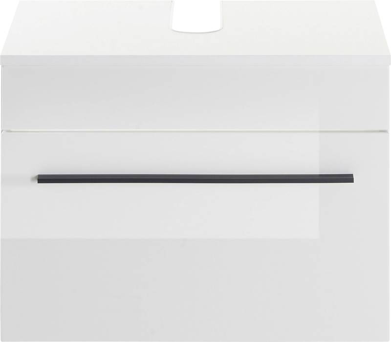 INOSIGN Waschbeckenunterschrank »Cantara, Badschrank in Hochglanz Weiss, Waschtisch«, mit schwarzem Griff, ausreichend Stauraum von INOSIGN