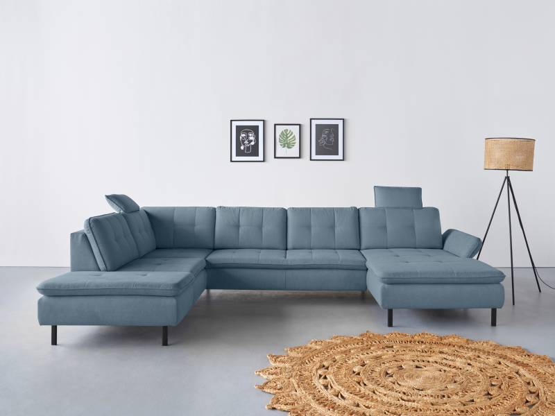 INOSIGN Wohnlandschaft »Birkholm U-Form«, Armlehnverstellung, auch in Easy Clean Bezug - mit Wasser zu reinigen von INOSIGN