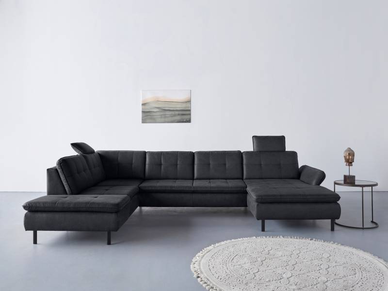 INOSIGN Wohnlandschaft »Birkholm U-Form«, Armlehnverstellung, auch in Easy Clean Bezug - mit Wasser zu reinigen von INOSIGN