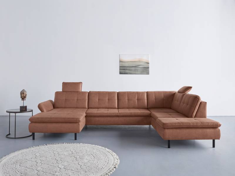 INOSIGN Wohnlandschaft »Birkholm U-Form«, Armlehnverstellung, auch in Easy Clean Bezug - mit Wasser zu reinigen von INOSIGN
