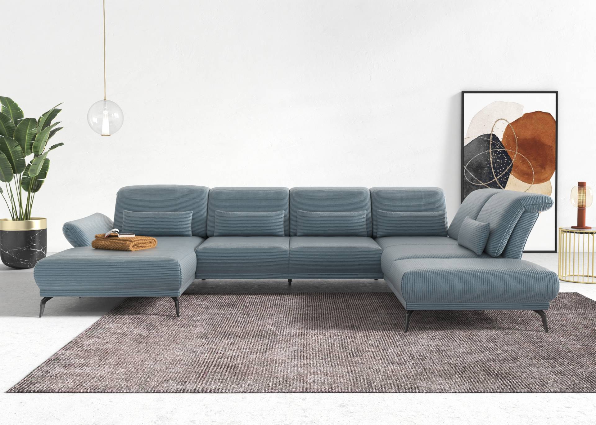 INOSIGN Wohnlandschaft »Coco U-Form«, Sitztiefen-, Arm- und Kopfteilverstellung, Cord-Bezug, Fusshöhe 15 cm INOSIGN Wohnlandschaft »Coco U-Form«, Sitztiefen-, Arm- und Kopfteilverstellung, Cord-Bezug, Fusshöhe 15 cm von INOSIGN