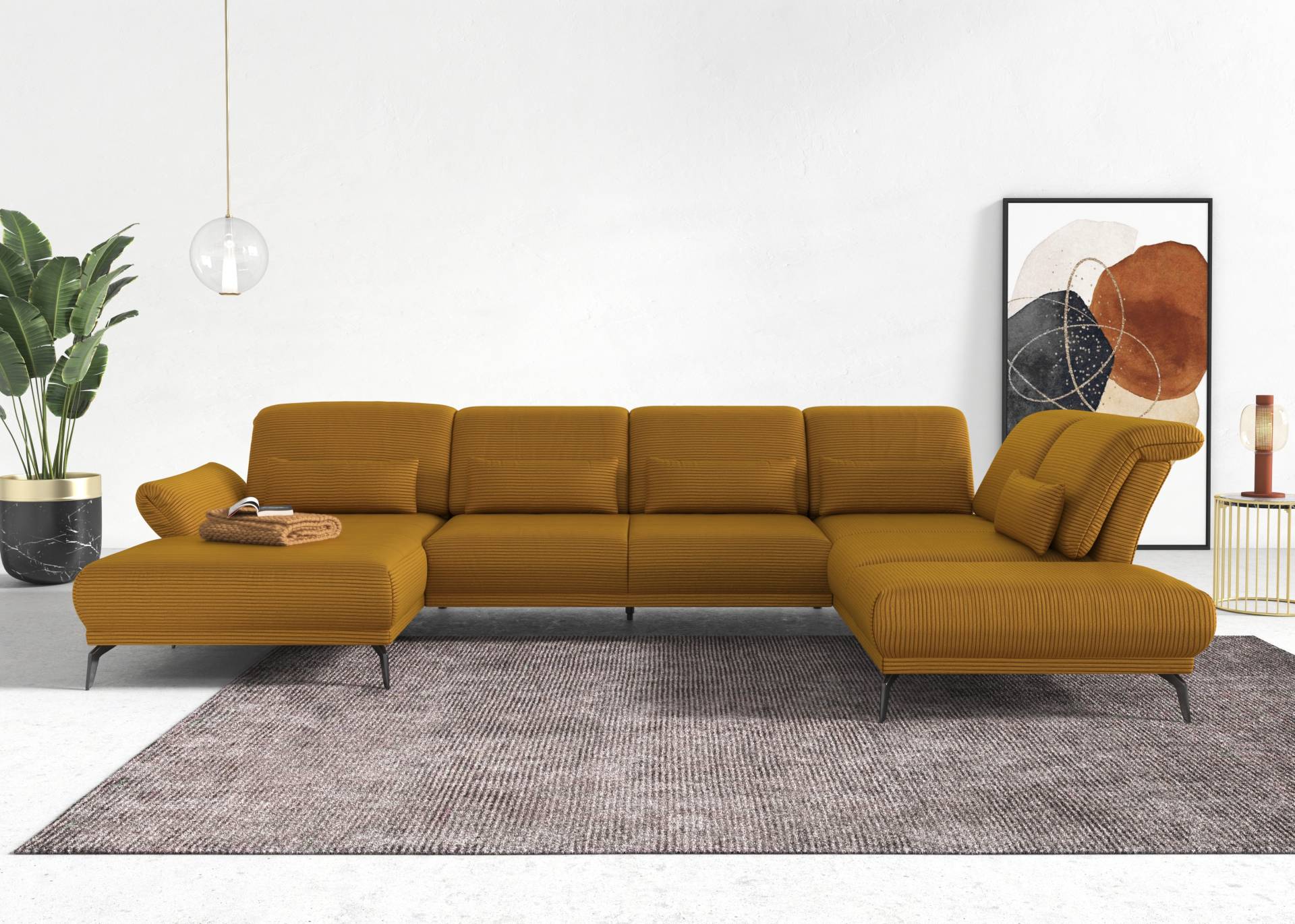 INOSIGN Wohnlandschaft »Coco U-Form«, Sitztiefen-, Arm- und Kopfteilverstellung, Cord-Bezug, Fusshöhe 15 cm INOSIGN Wohnlandschaft »Coco U-Form«, Sitztiefen-, Arm- und Kopfteilverstellung, Cord-Bezug, Fusshöhe 15 cm von INOSIGN