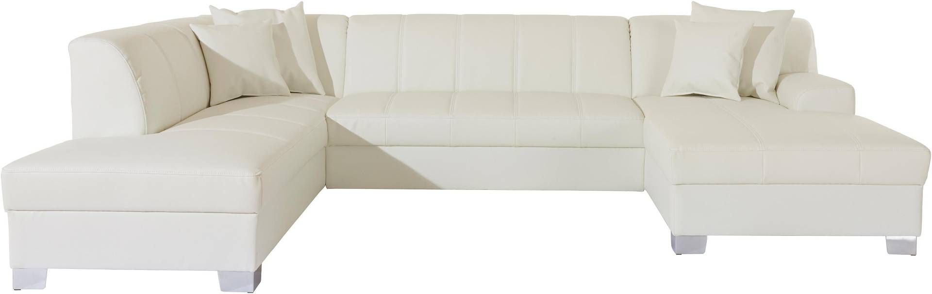 INOSIGN Wohnlandschaft »Turah moderne Steppung, incl. Zierkissen, auch in Leder,«, wahlweise mit Bettfunktion, B/T/H: 297/82/75 cm, U-Form INOSIGN Wohnlandschaft »Turah moderne Steppung, incl. Zierkissen, auch in Leder,«, wahlweise mit Bettfunktion, B/T/H: 297/82/75 cm, U-Form von INOSIGN