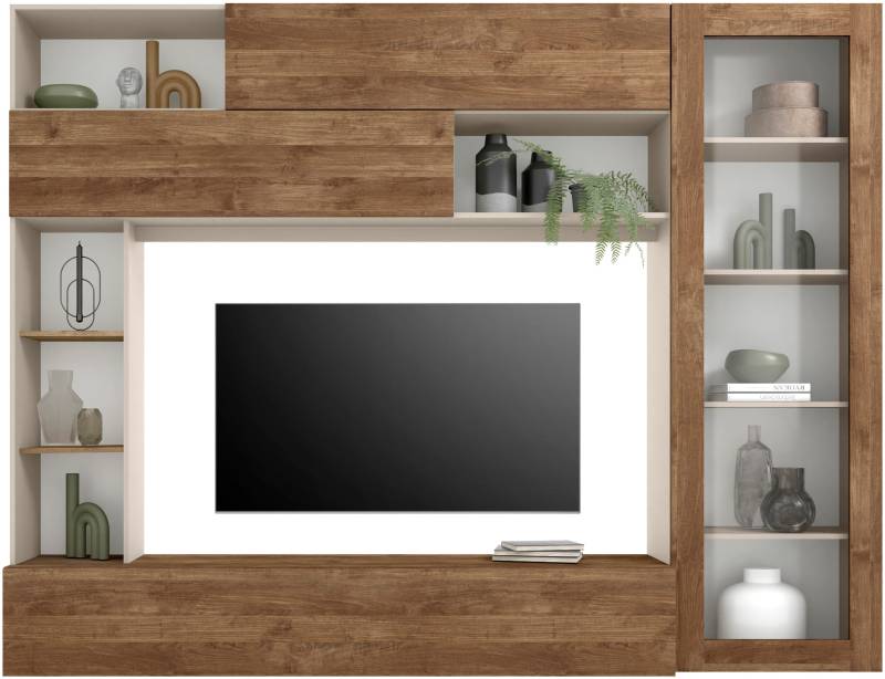 INOSIGN Wohnwand »PRATO, Breite 272 cm, Höhe 210 cm, Kompakt-Wohnwand,«, Mediawand, Schrankwand, moderne u. grifflose Optik, viel Stauraum von INOSIGN