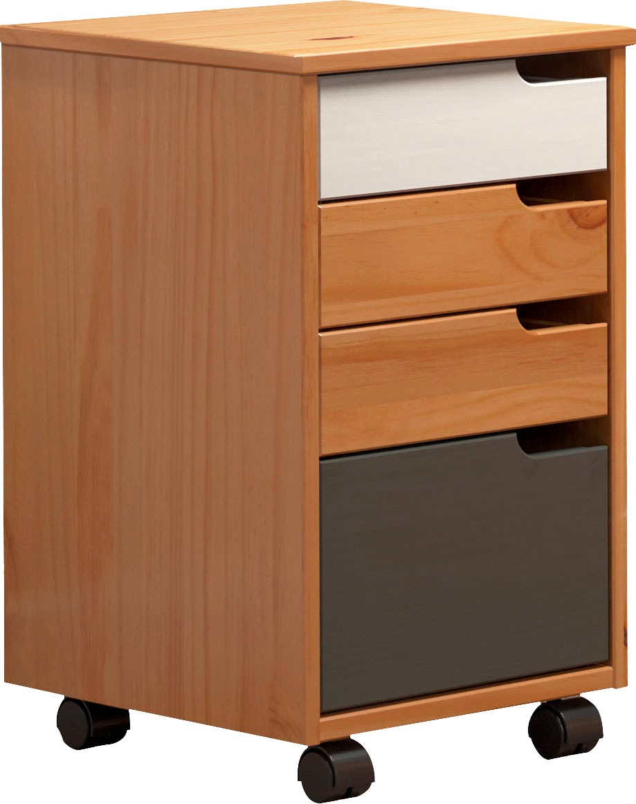 INTER-FURN Rollcontainer »Mestre«, Korpus und Front aus massivem Kiefernholz von INTER-FURN