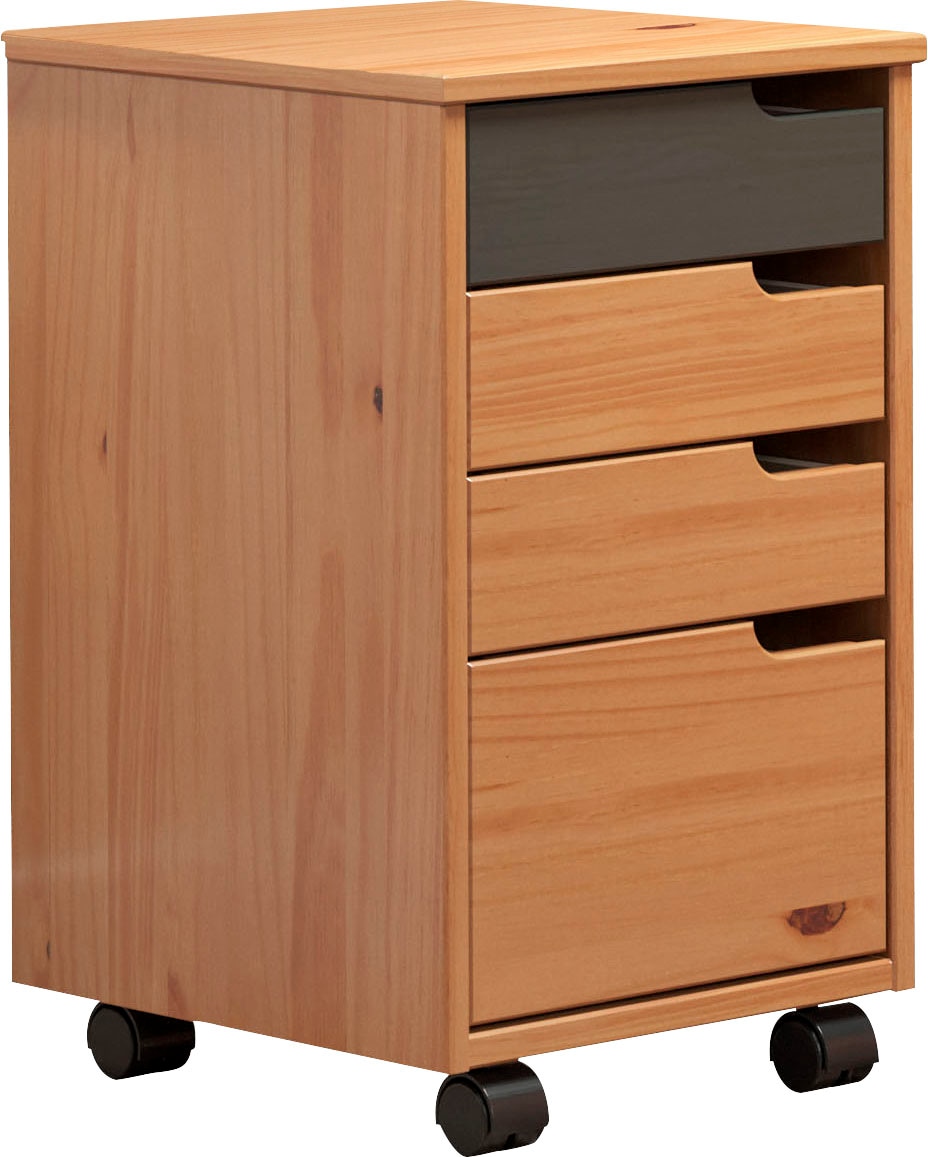 INTER-FURN Rollcontainer »Mestre«, Korpus und Front aus massivem Kiefernholz