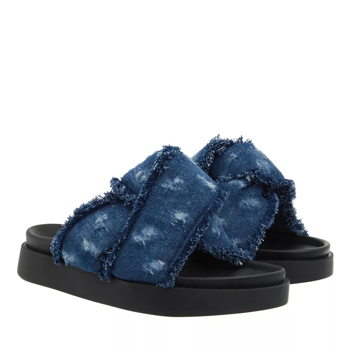 INUIKII Slipper & Pantoletten - Soft Crossed Jeans - Gr. 37 (EU) - in Blau - für Damen von INUIKII