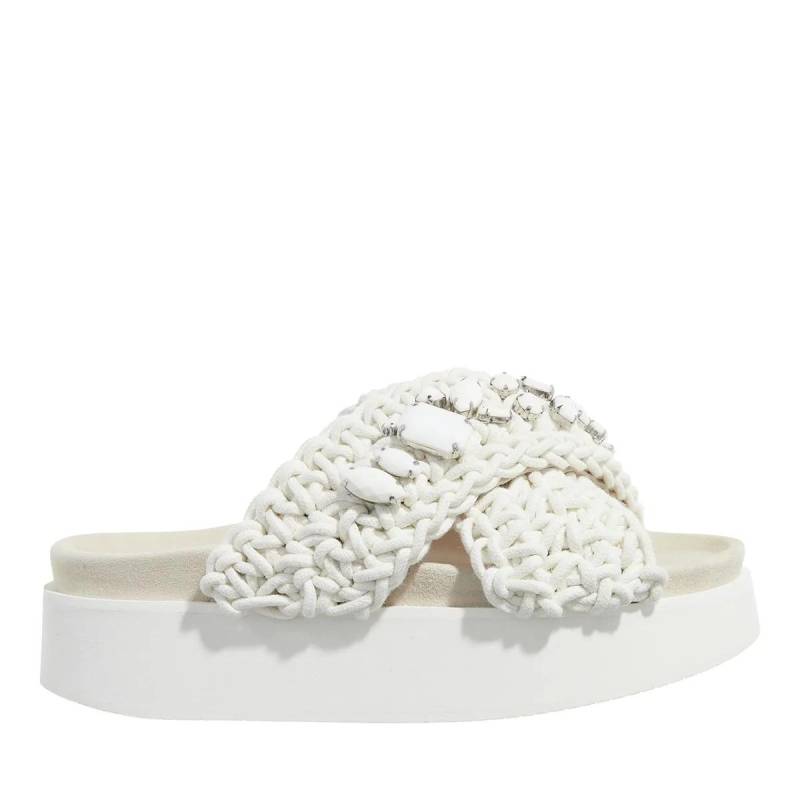 INUIKII Slipper & Pantoletten - Woven Stones Platform - Gr. 36 (EU) - in Weiß - für Damen von INUIKII