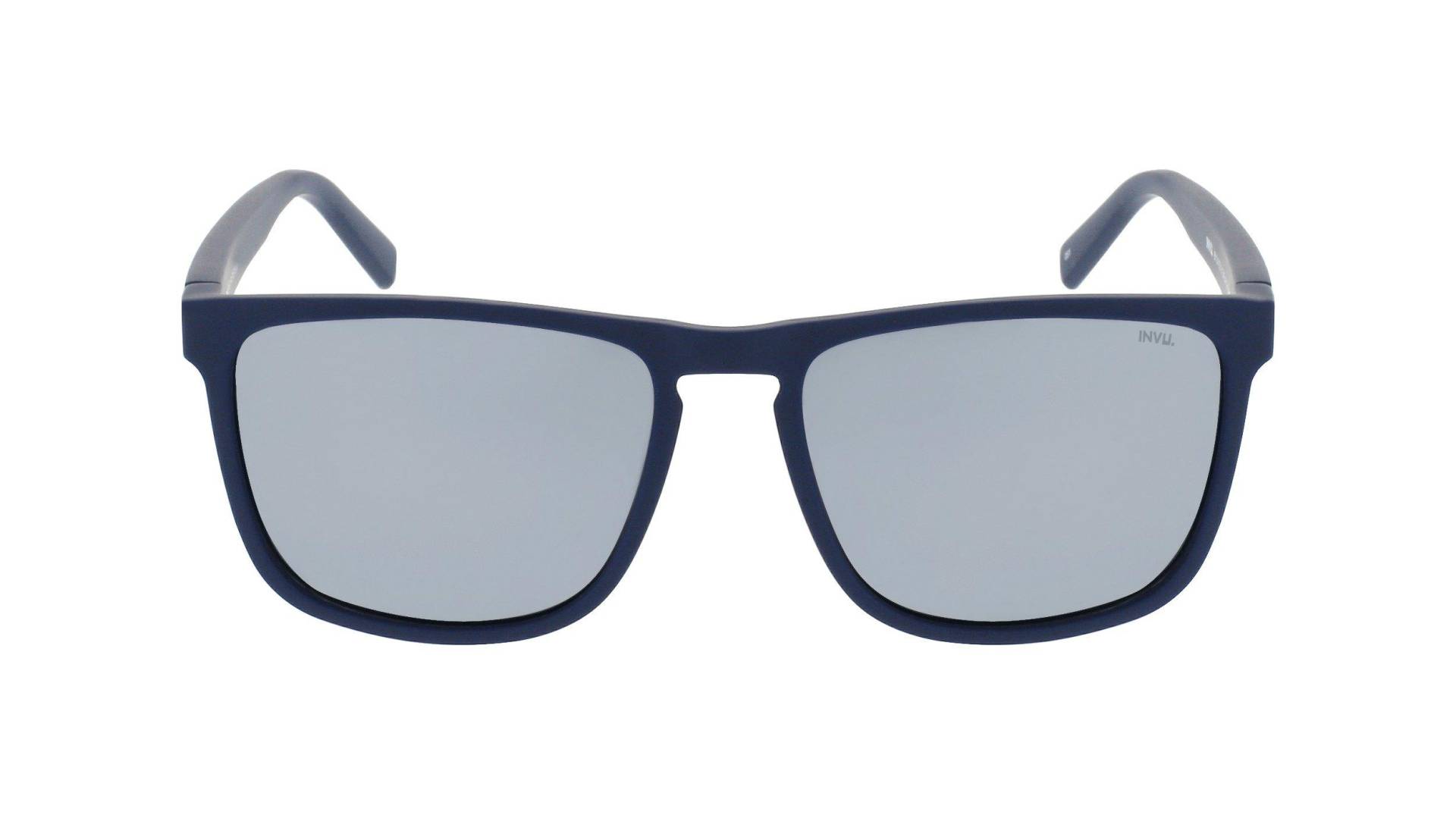 Polarisierte Sonnenbrille Mit Etui Herren Blau Denim Dunkel ONE SIZE von INVU