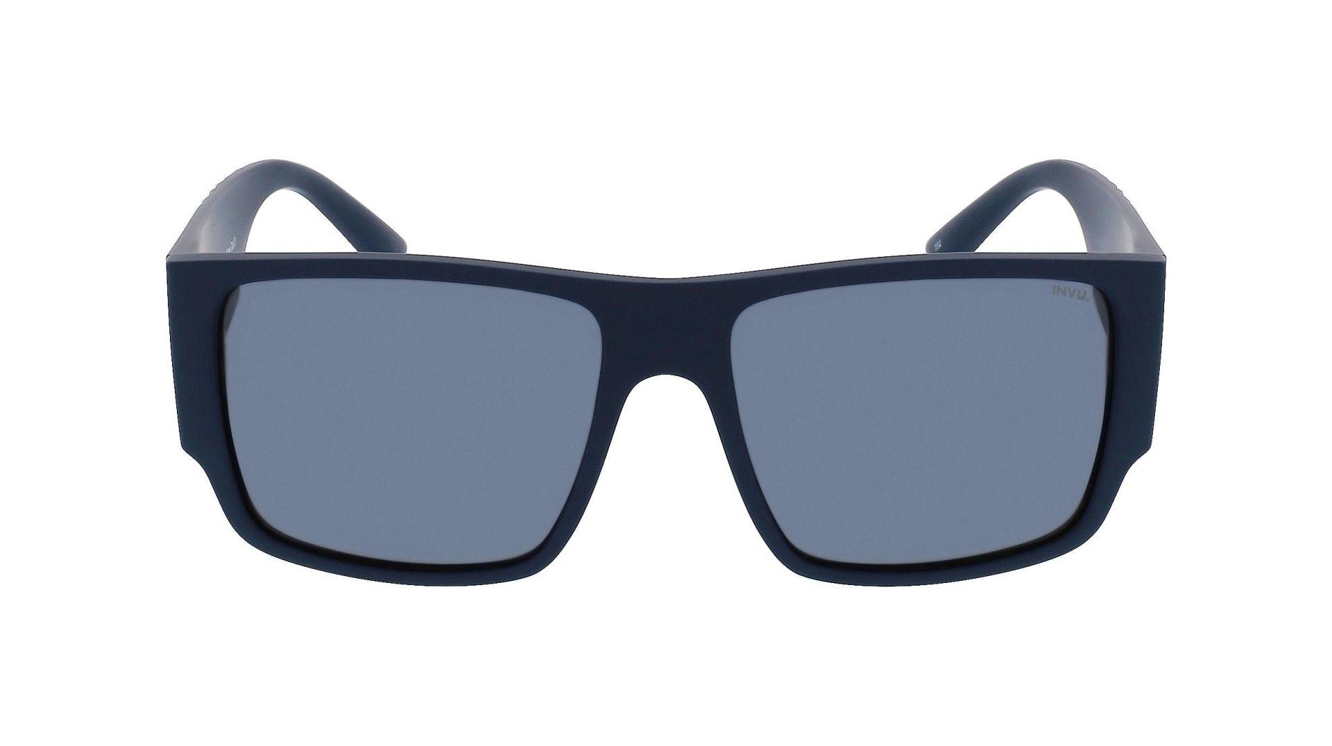 Polarisierte Sonnenbrille Mit Etui Herren Blau Denim Dunkel ONE SIZE von INVU