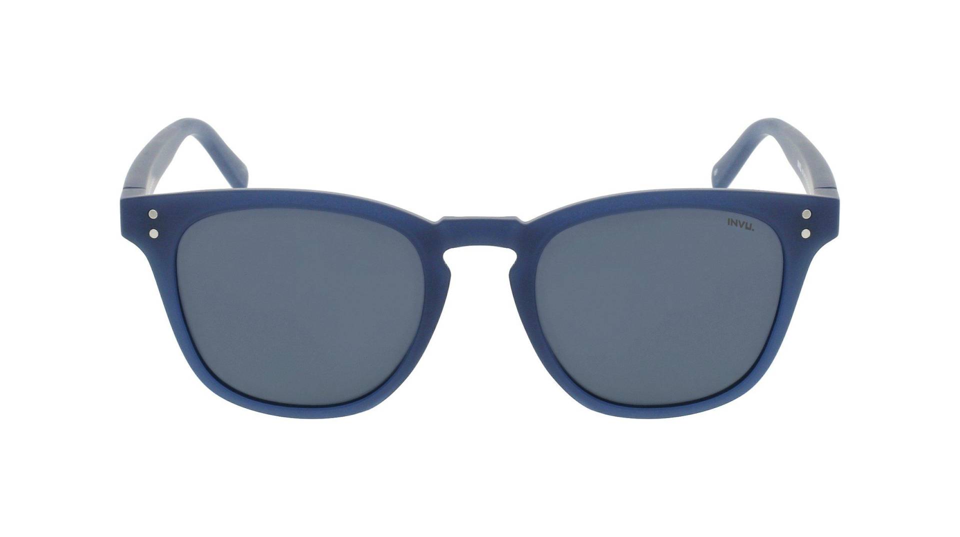 Polarisierte Sonnenbrille Mit Etui Herren Blau Denim Dunkel ONE SIZE von INVU