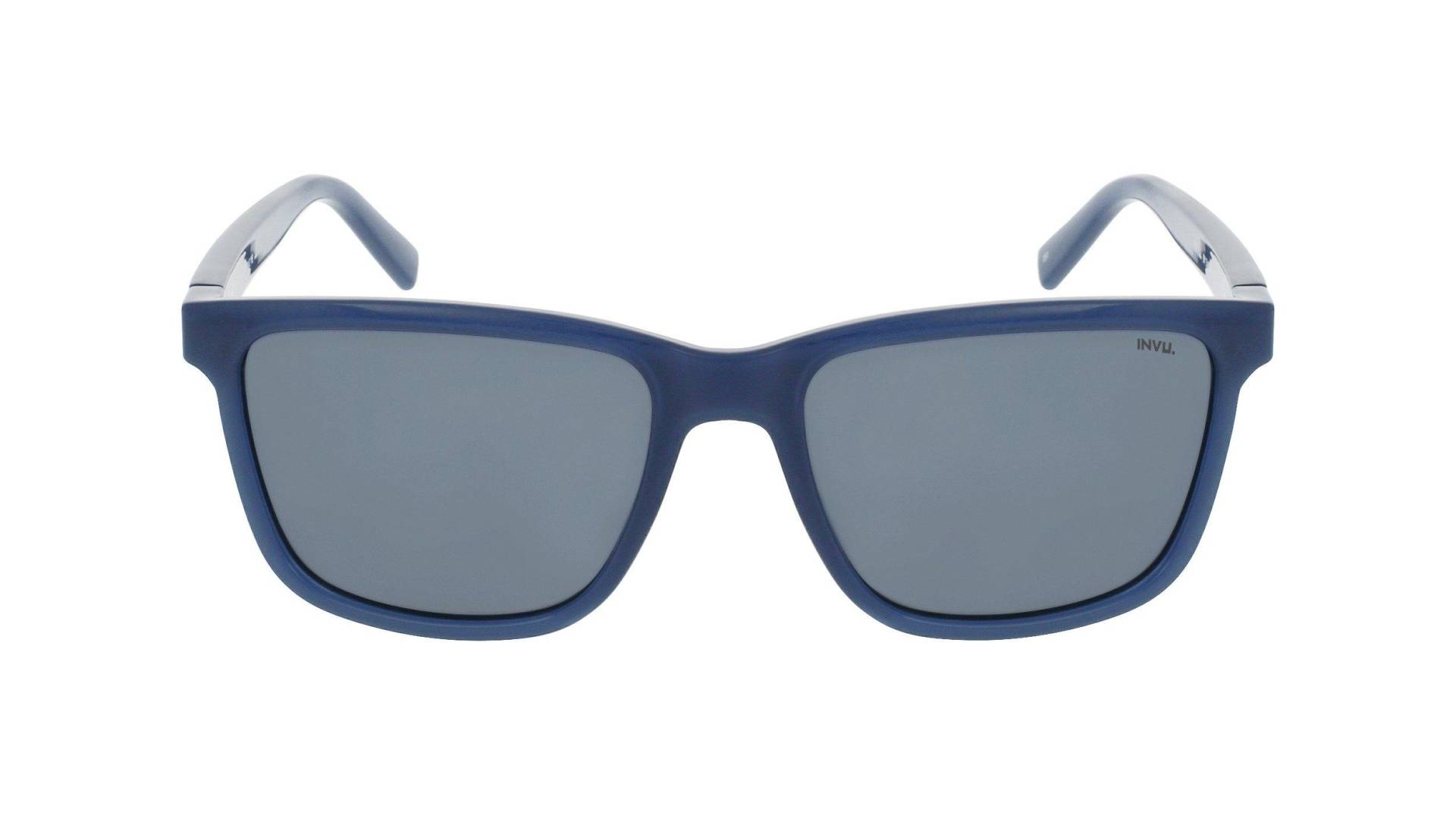 Polarisierte Sonnenbrille Mit Etui Herren Blau Denim Dunkel ONE SIZE von INVU