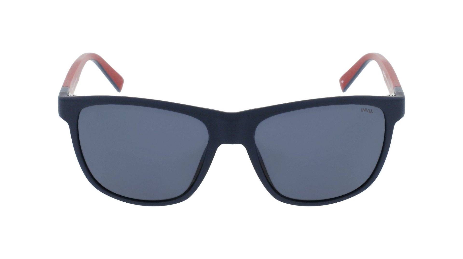 Polarisierte Sonnenbrille Mit Etui Herren Blau Denim Dunkel ONE SIZE von INVU