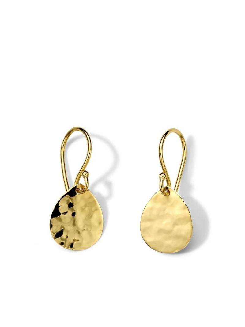 IPPOLITA 18kt yellow gold Classico crinkle hammered teardrop earrings von IPPOLITA