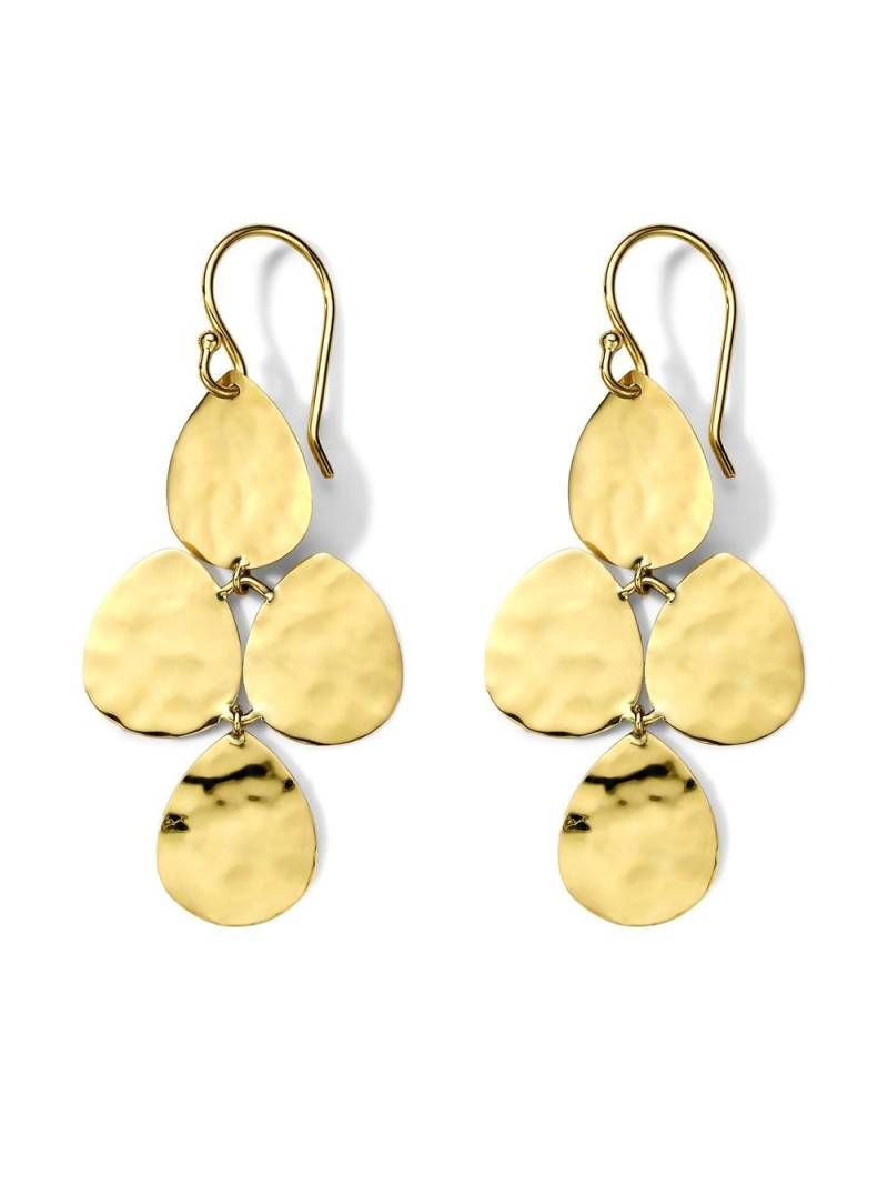 IPPOLITA 18kt yellow gold Classico crinkle teardrop cascade earrings von IPPOLITA