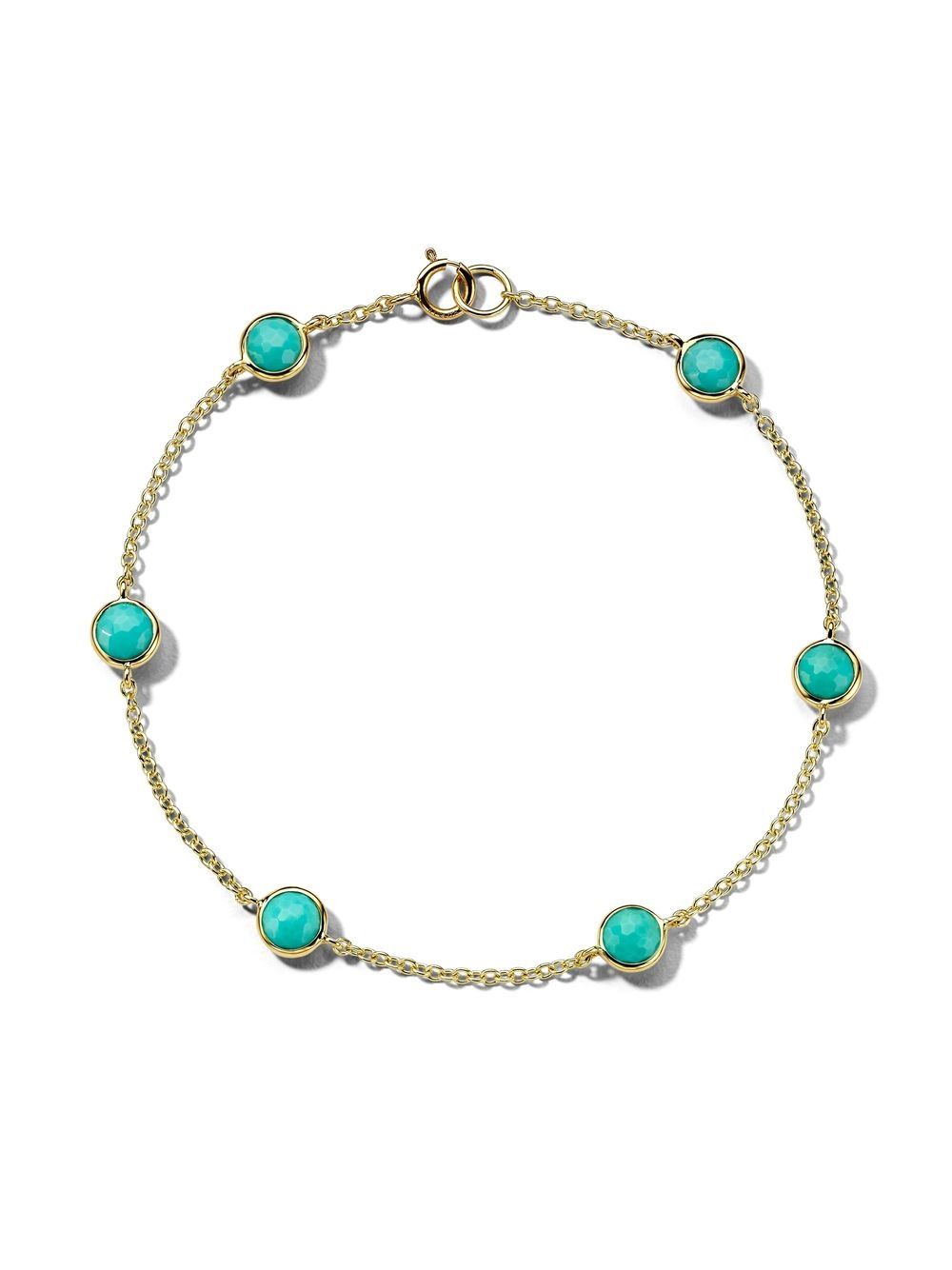 IPPOLITA 18kt yellow gold Lollipop 6-Stone Station turquoise bracelet von IPPOLITA