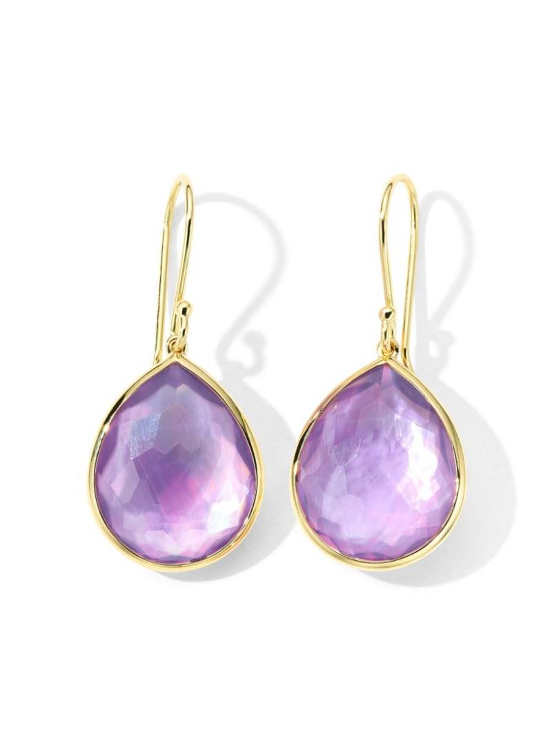 IPPOLITA 18kt yellow gold Rock Candy amethyst medium teardrop earrings von IPPOLITA