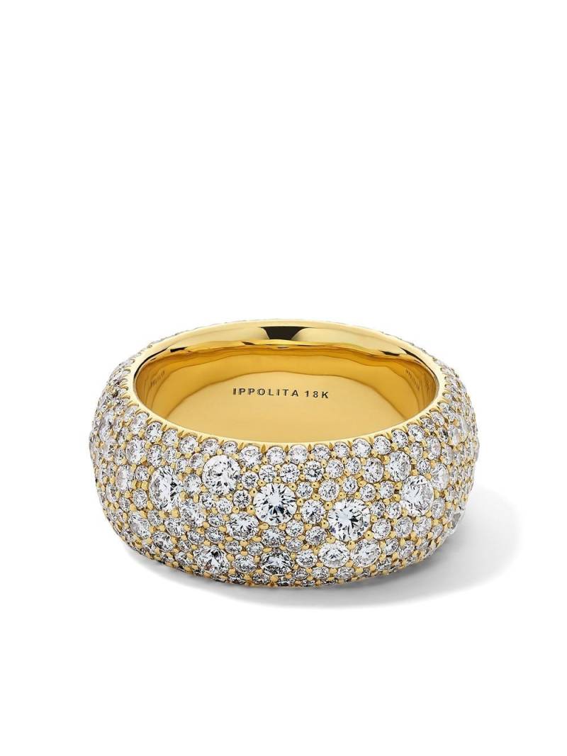 IPPOLITA 18kt yellow gold Stardust diamond wide band ring von IPPOLITA