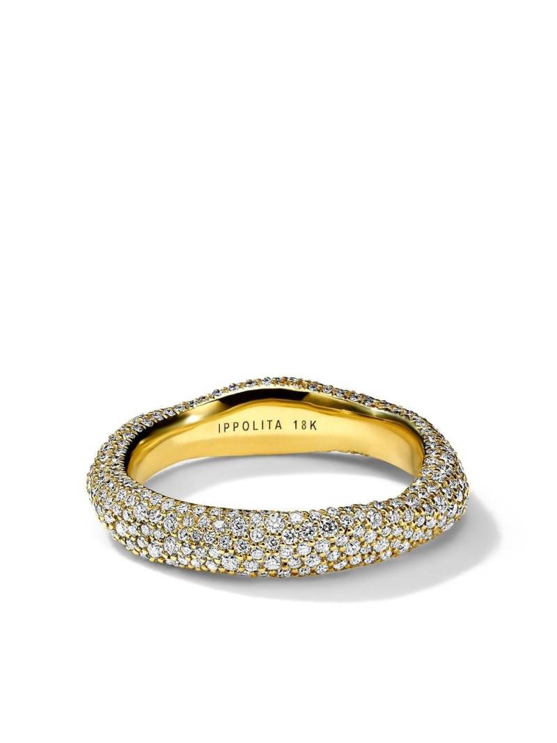 IPPOLITA 18kt yellow gold Stardust full diamond pavé band ring von IPPOLITA