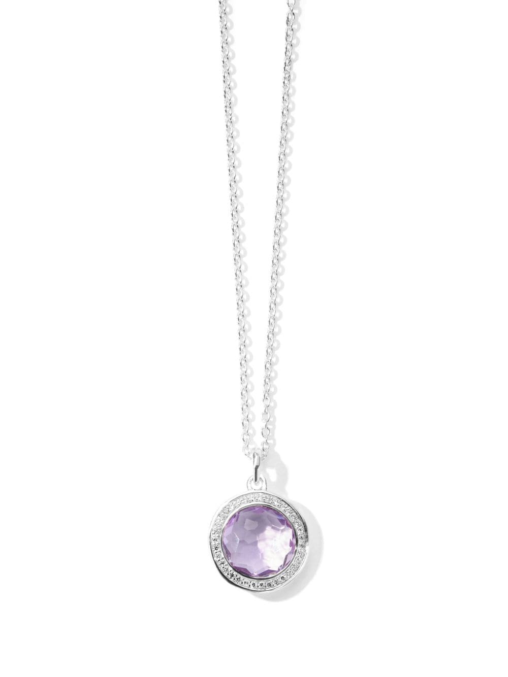 IPPOLITA Lollipop® mini amethyst diamond pendant necklace - Silver von IPPOLITA