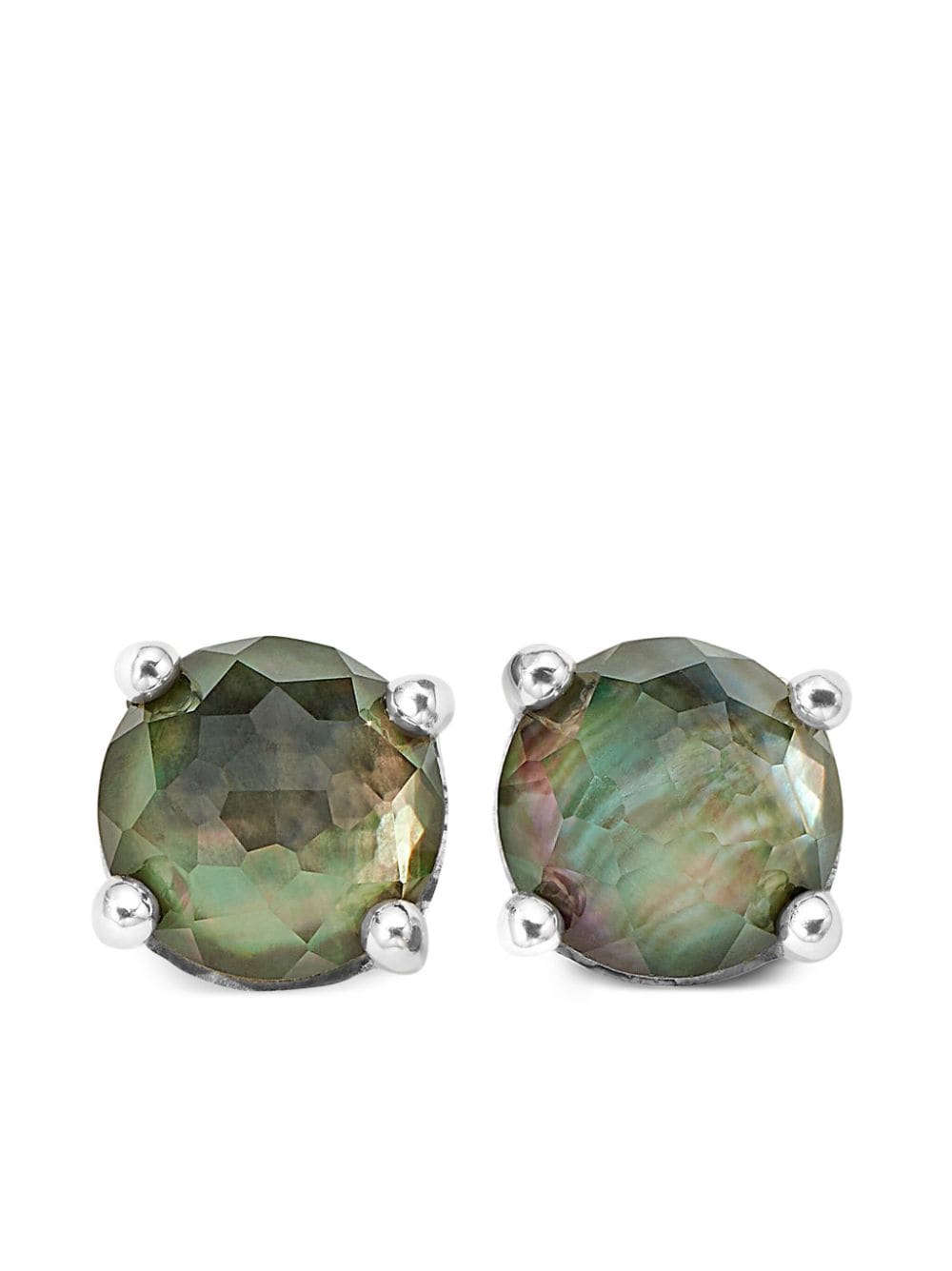 IPPOLITA sterling silver Rock Candy® Mini Stud black shell and crystal earrings von IPPOLITA