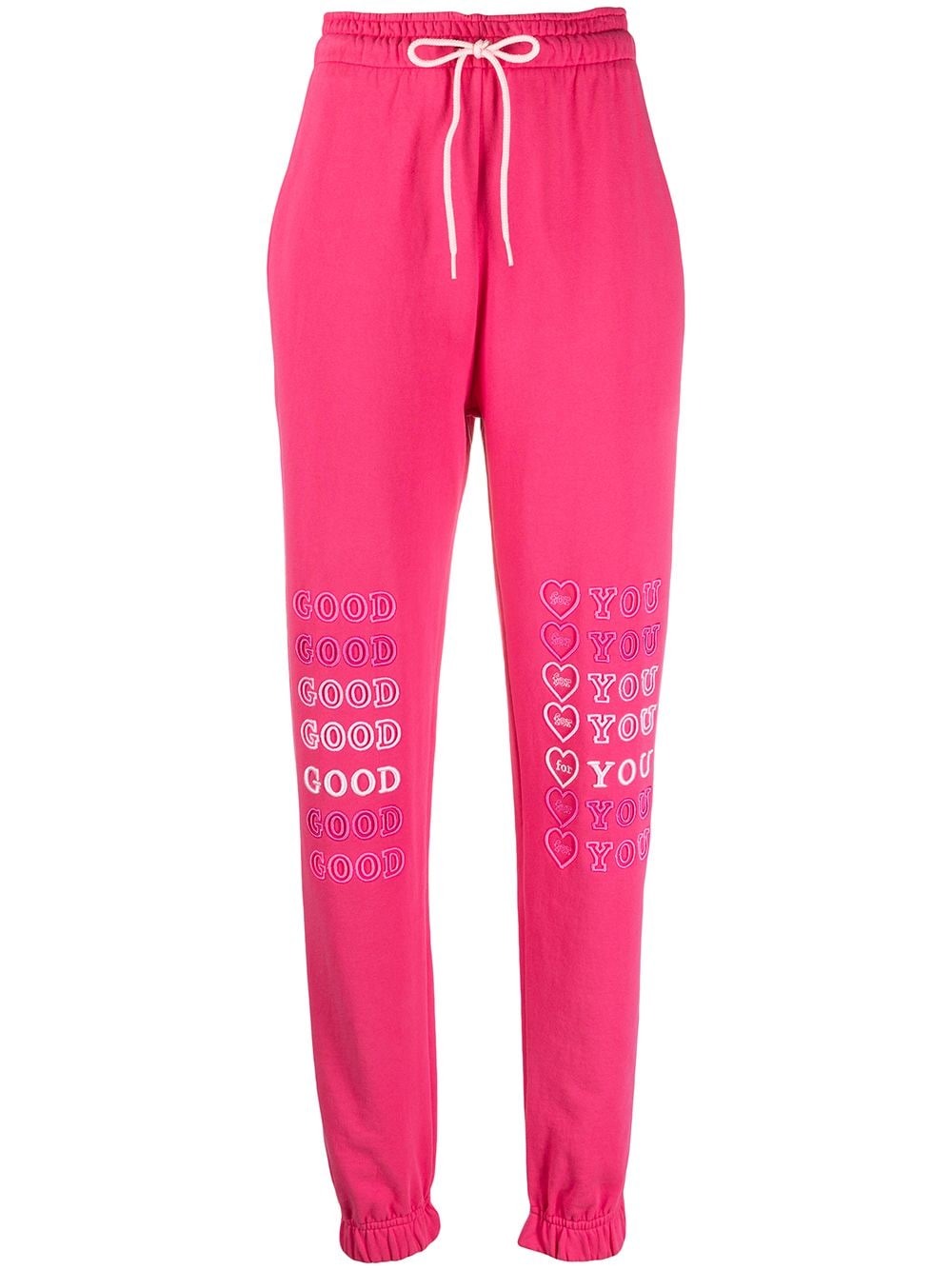 IRENEISGOOD slogan-print track pants - Pink von IRENEISGOOD