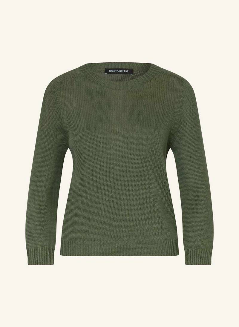 Iris Von Arnim Leinenpullover Peppi Mit 3/4-Arm gruen von IRIS von ARNIM