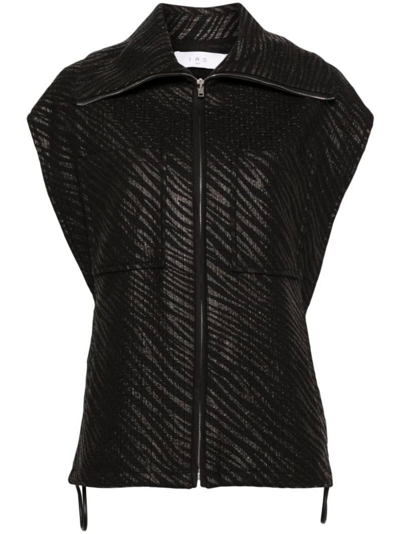 IRO Alina zebra-print vest - Black von IRO