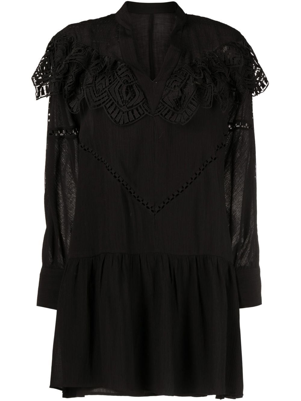 IRO Dovy lace-panelled minidress - Black von IRO