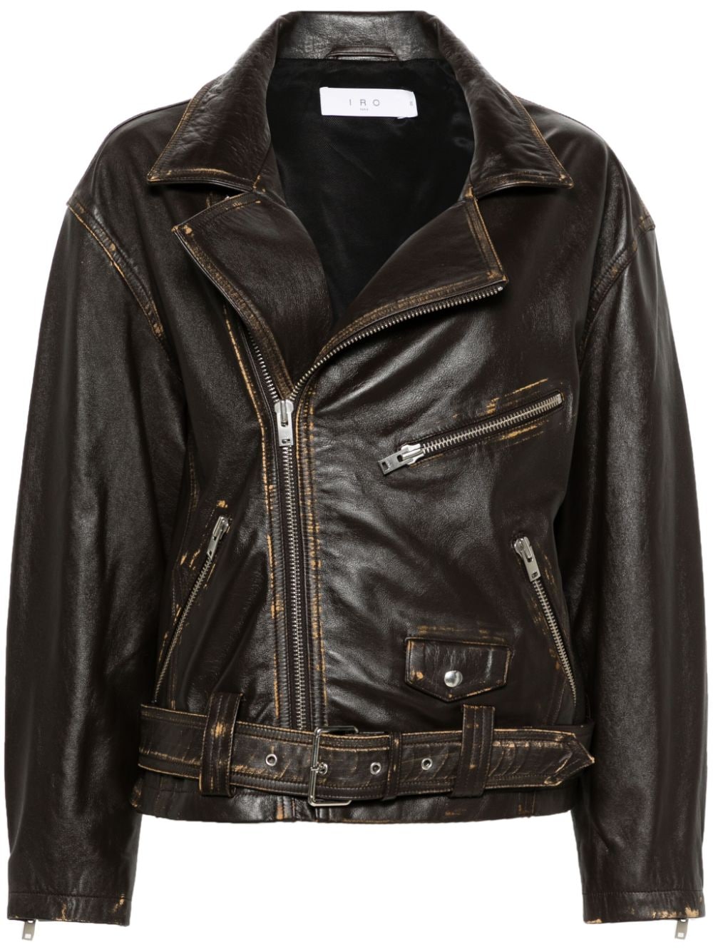 IRO Dylan leather jacket - Brown von IRO