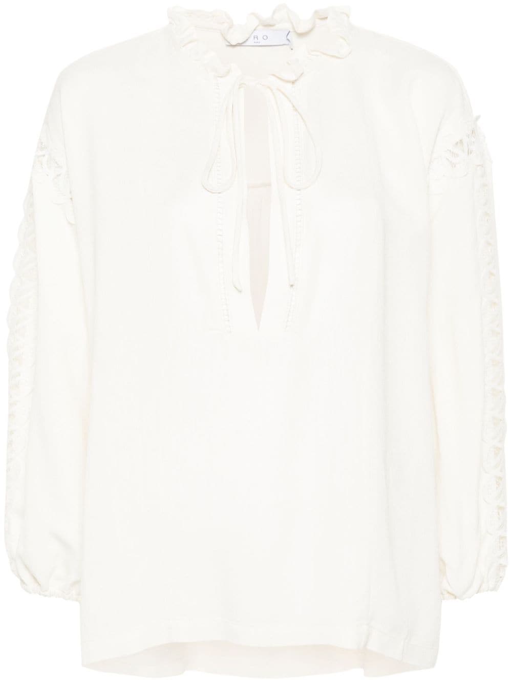 IRO Ganitte textured ruffled blouse - Neutrals von IRO