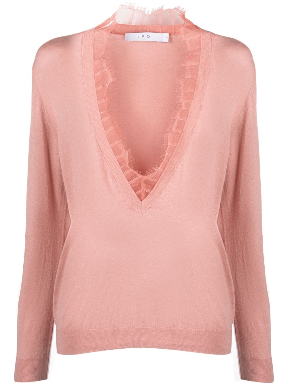 IRO Jayden lace-trim fine-knit jumper - Pink von IRO