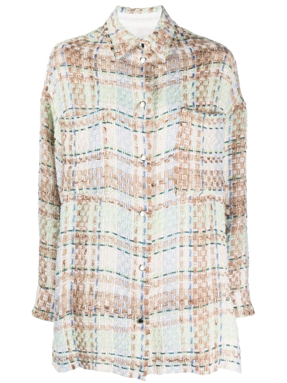 IRO Maryse tweed overshirt - Brown von IRO