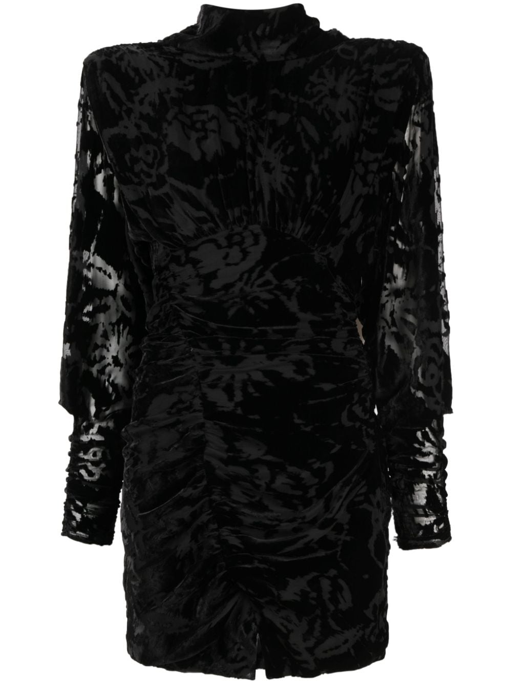 IRO Narivo floral-jacquard velvet minidress - Black von IRO