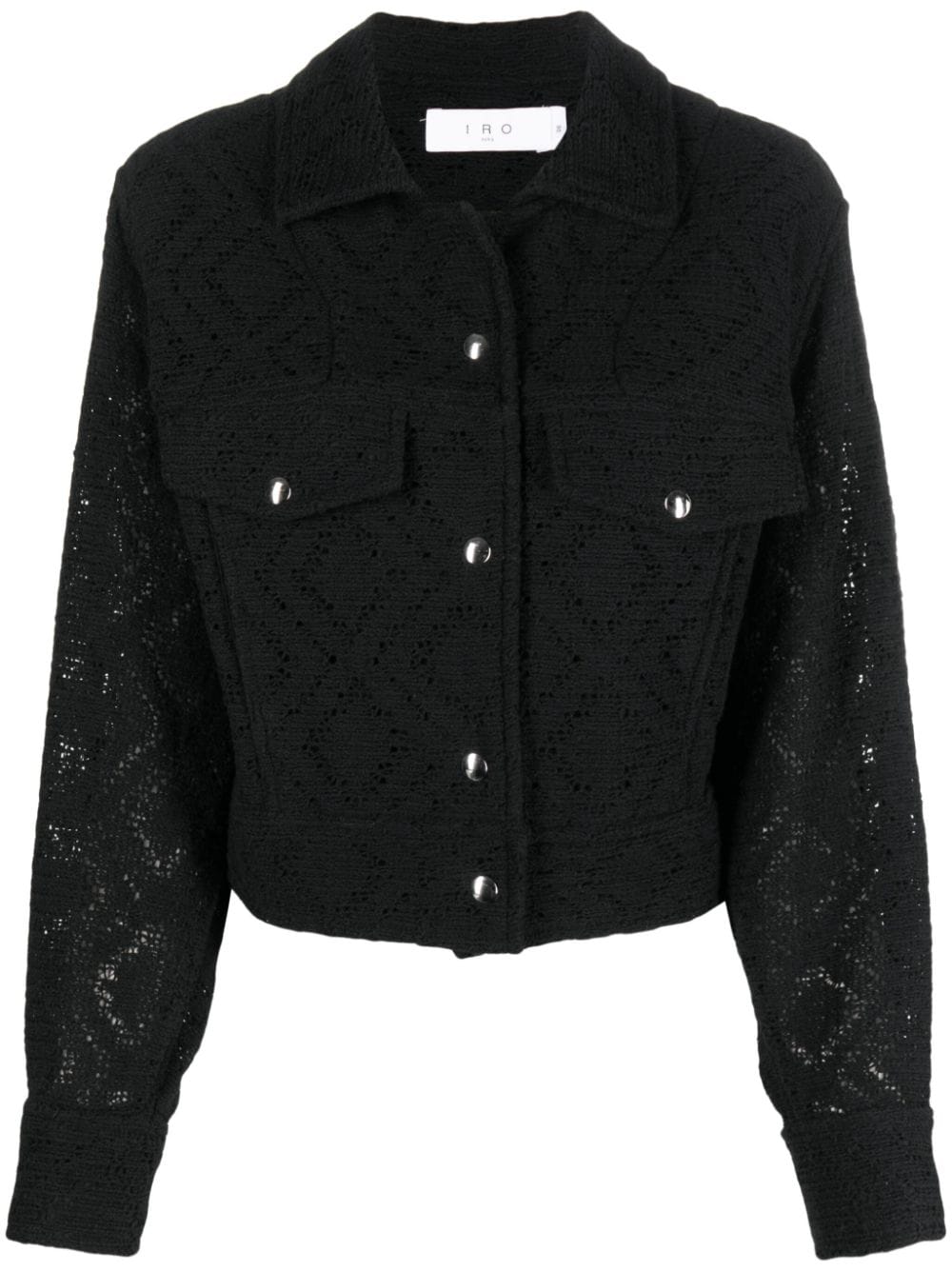 IRO Uliana cropped crochet jacket - Black von IRO