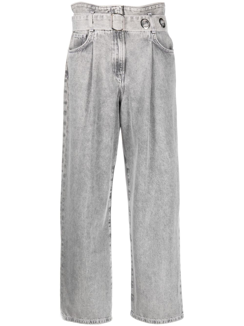 IRO belted cotton jeans - Grey von IRO