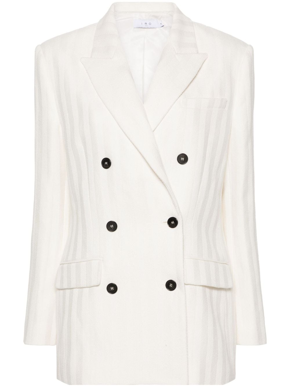 IRO double-breasted striped blazer - White von IRO