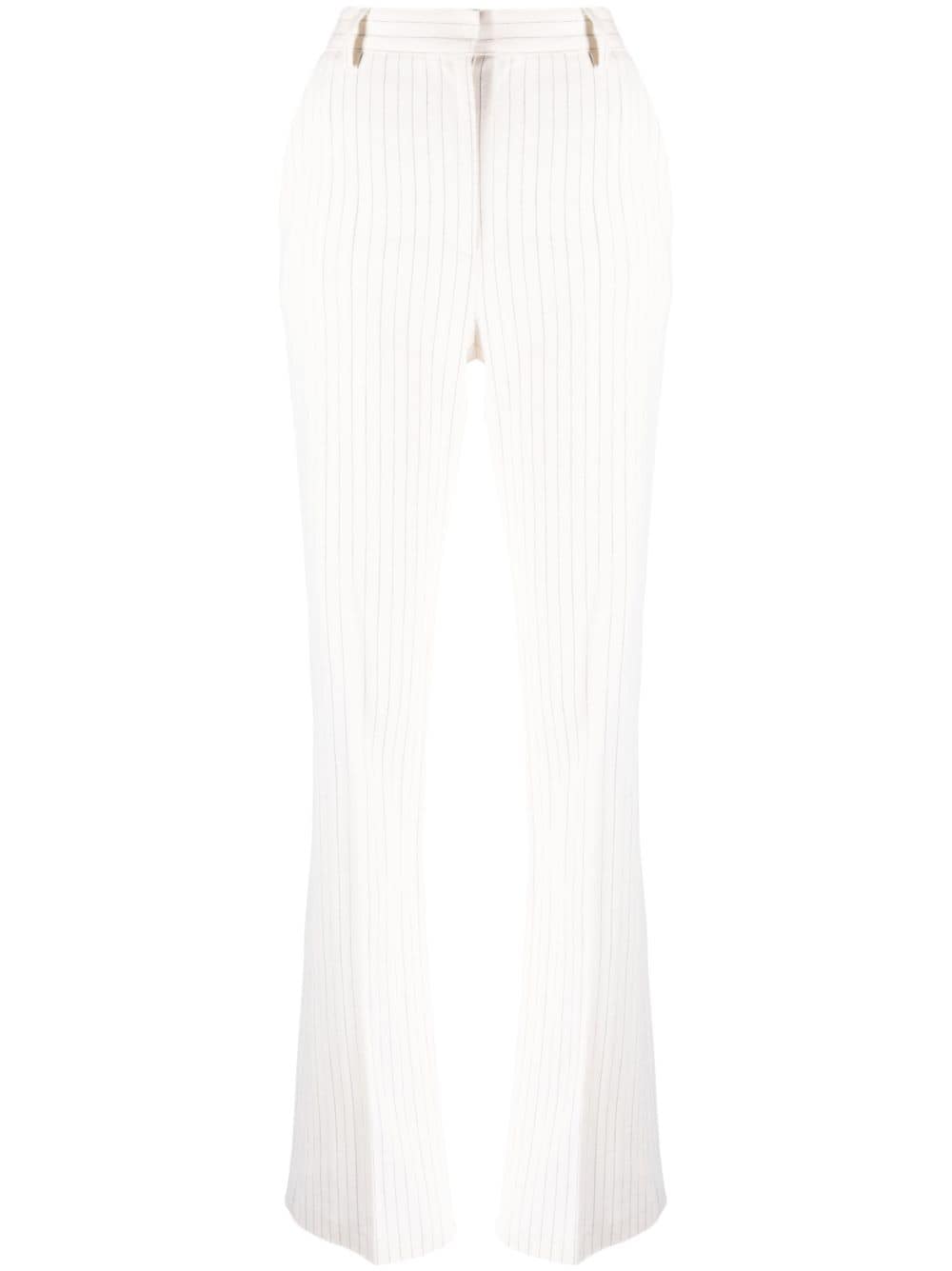 IRO pinstripe-pattern straight-leg trousers - Neutrals von IRO