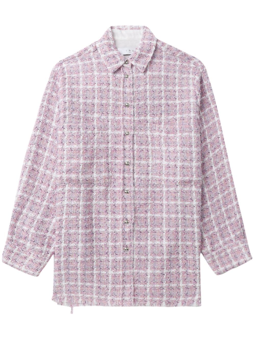 IRO plaid-check tweed shirt - Pink von IRO