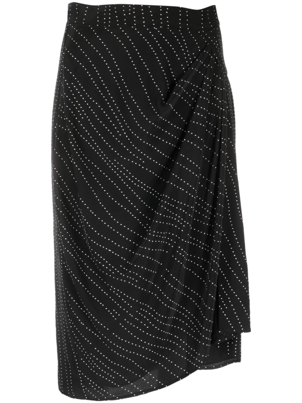 IRO polka dot-print draped skirt - Black von IRO